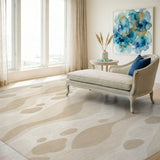 Beige Abstract Wave No. 9 Area Rug