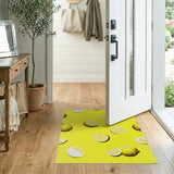 Sunny Lemon Slices Yellow Yellow Area Rug