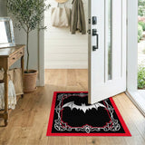 Ornate Gothic Bat Area Rug