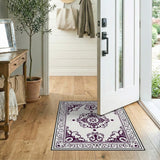 Purple Ornate Medallion Persian Area Rug