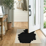 Abstract Black Cloud Area Rug