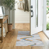 Winding Rainbow Mountains Area Rug