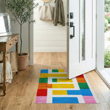 Multi-color and Patterns Vibrant Geometric Color Block Area Rug