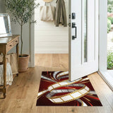 Cinematic Film Strip Red Area Rug