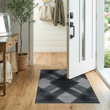 Diamond Black and White Black White Geometric Diamond Area Rug