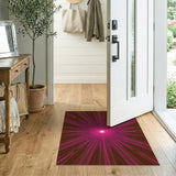 Radiant Pink Starburst Geometric Area Rug