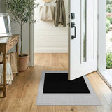 Black Grid Geometric Area Rug