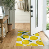 Sunny Lemon Fruit Pattern Fruit Pattern Area Rug