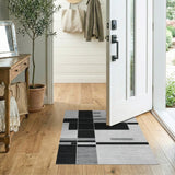Modern Geometric Black White No. 20 Area Rug