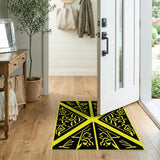 Yellow Bold Yellow Heritage Tribal Area Rug