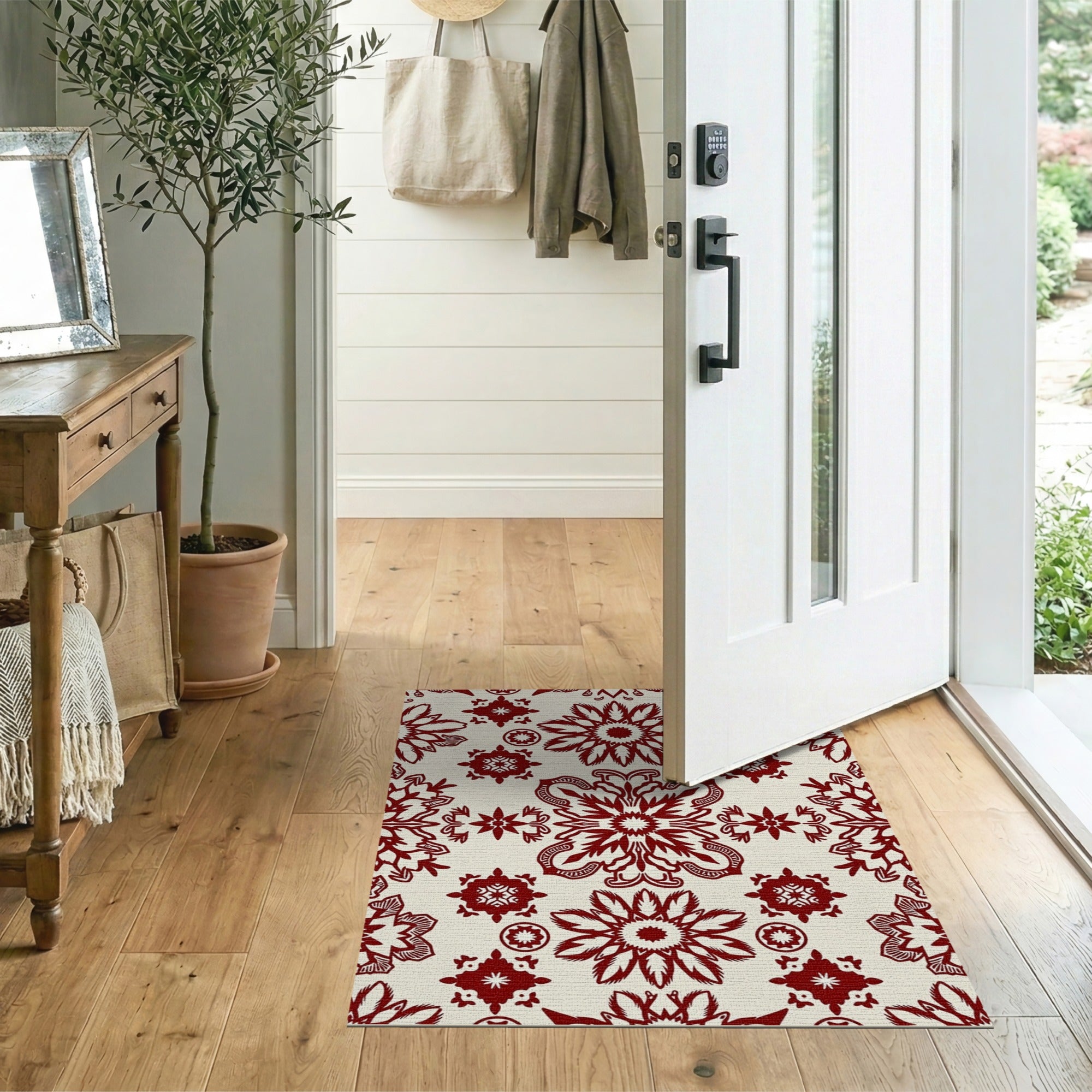 Traditional Persian Red Persian Floral Area Rug