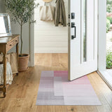 Pink Ombre Geometric Area Rug