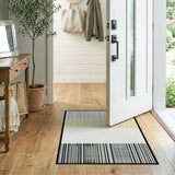 Modern Barcode Stripe Area Rug