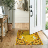 Celestial Sunflower Yellow Area Rug