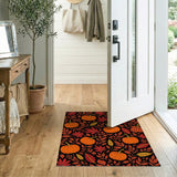 Autumn Pumpkin Harvest Pattern Area Rug