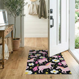 Galactic Pink Unicorns Stars Area Rug