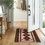 Bold Red Diamond Southwestern Area Rug