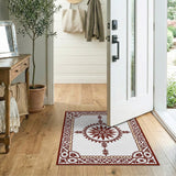 Red Medallion Persian Area Rug with Ornate Borders