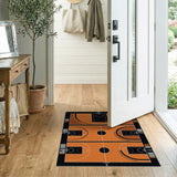 Orange Multi-Court Basketball Gym Floor Rug
