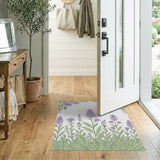 Purple Floral Meadow Area Rug