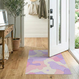 Fluid Pink Purple Abstract Area Rug