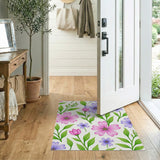 Pink Purple Cosmos Floral Pattern Area Rug