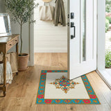 Multi-color and Patterns Ornate Multi-Color Persian Medallion Rug