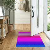 Vibrant Multi-Color Gradient Stripe Area Rug