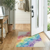 Fluid Rainbow Watercolor Area Rug