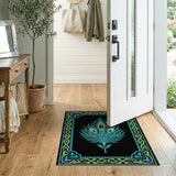 Multi-color and Patterns Vibrant Peacock Feather Area Rug