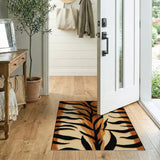 Exotic Tiger Stripe Orange Area Rug
