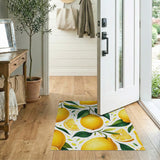 Sunny Yellow Sunny Lemon Fruit Pattern Area Rug