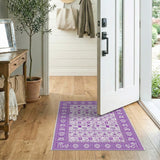 Purple Elegant Purple Floral Persian Area Rug