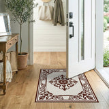 Traditional Persian Ornate Beige Floral Medallion Area Rug