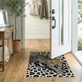 Fierce Prowling Leopard Area Rug