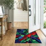 Explosive Multi-Color Paint Splash Abstract Rug