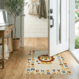 Cute Cartoon Lion Alphabet Kids Rug