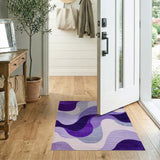 Wavy Abstract Area Purple Wavy Abstract Area Rug