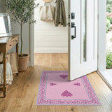 Floral Vintage Pink Elegant Pink Floral Vintage Area Rug