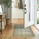 Yellow Black Grid Geometric Area Rug