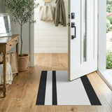 Vertical Striped Bold Black White Vertical Striped Area Rug