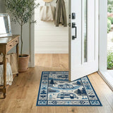 Snowy Mountain Camper Adventure Rug
