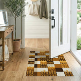 Golden Wheat Fields Patchwork Area Rug