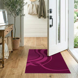 Purple Swirling Purple Abstract Area Rug