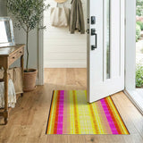 Vibrant Multi-Color Grid Stripe Area Rug