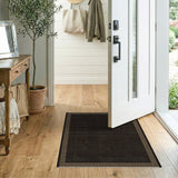 Intricate Black Gold Persian Area Rug