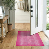 Pink Crocodile Scale Area Rug