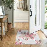 Pink Rose Blush Pink Rose Floral Vintage Area Rug