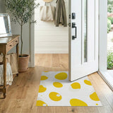 Sunny Yellow Egg Abstract Area Rug
