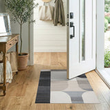 Grey Geometric Modern Modern Geometric Grey Abstract Area Rug
